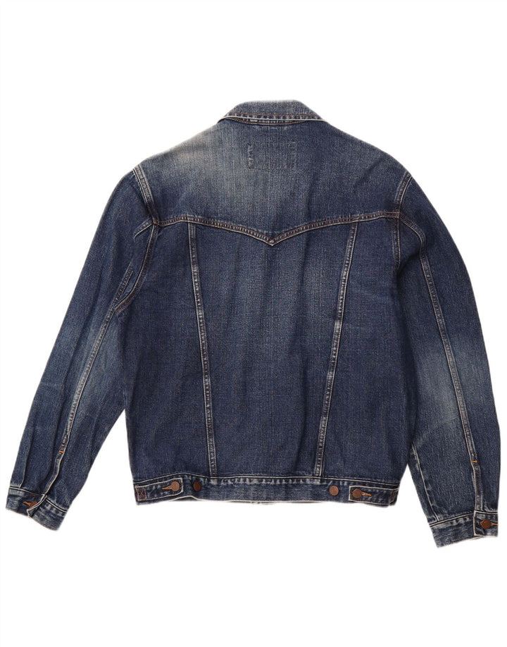 Мужская джинсовая куртка WRANGLER Western Acid Wash UK 40, большая синяя хлопковая ткань