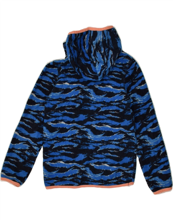 PUMA Boys Hooded Fleece Jacket 5-6 Years Blue Camouflage Polyester | Vintage Puma | Thrift | Second-Hand Puma | Used Clothing | Messina Hembry 