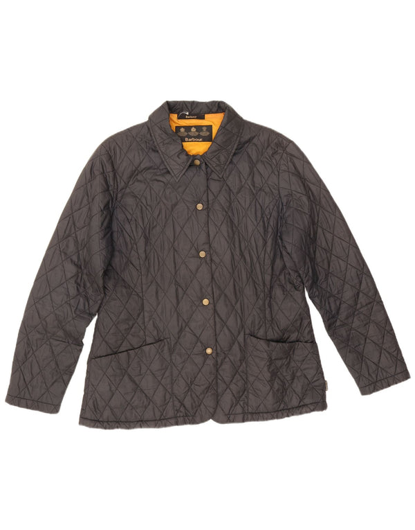 Женская стеганая куртка Barbour UK 14, большая черная