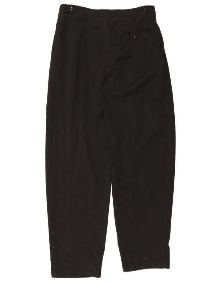 Винтажные мужские повседневные брюки с привязками IT 50, большие W34 L33, черный полиэстер