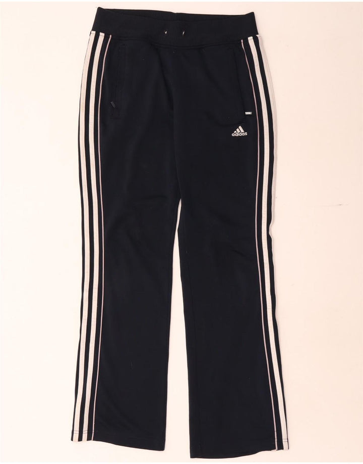Женские спортивные брюки Adidas UK 10, маленькие черные из полиэстера