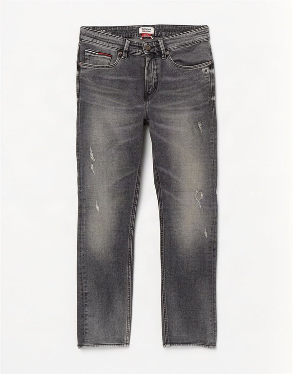 Женские потертые узкие джинсы Tommy Hilfiger Scanton W30 L27, серый хлопок