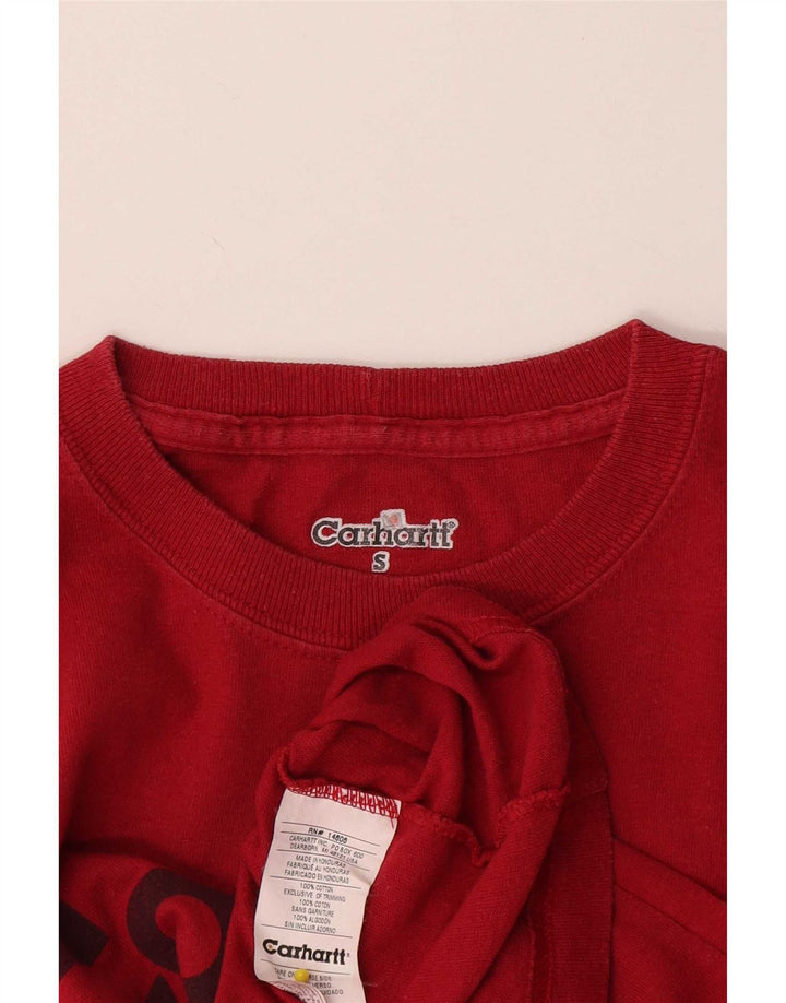 Мужская футболка с рисунком Carhartt, маленький красный хлопок