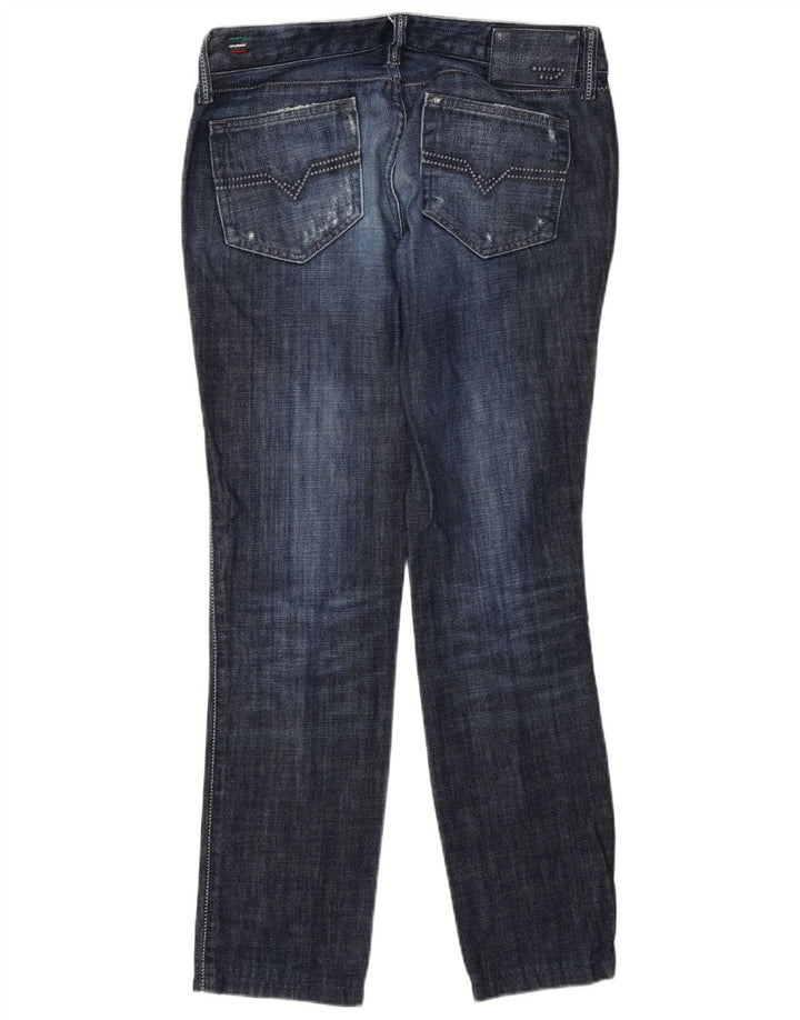 Женские узкие джинсы с потертостями Diesel Cuddy W27 L30, синий хлопок