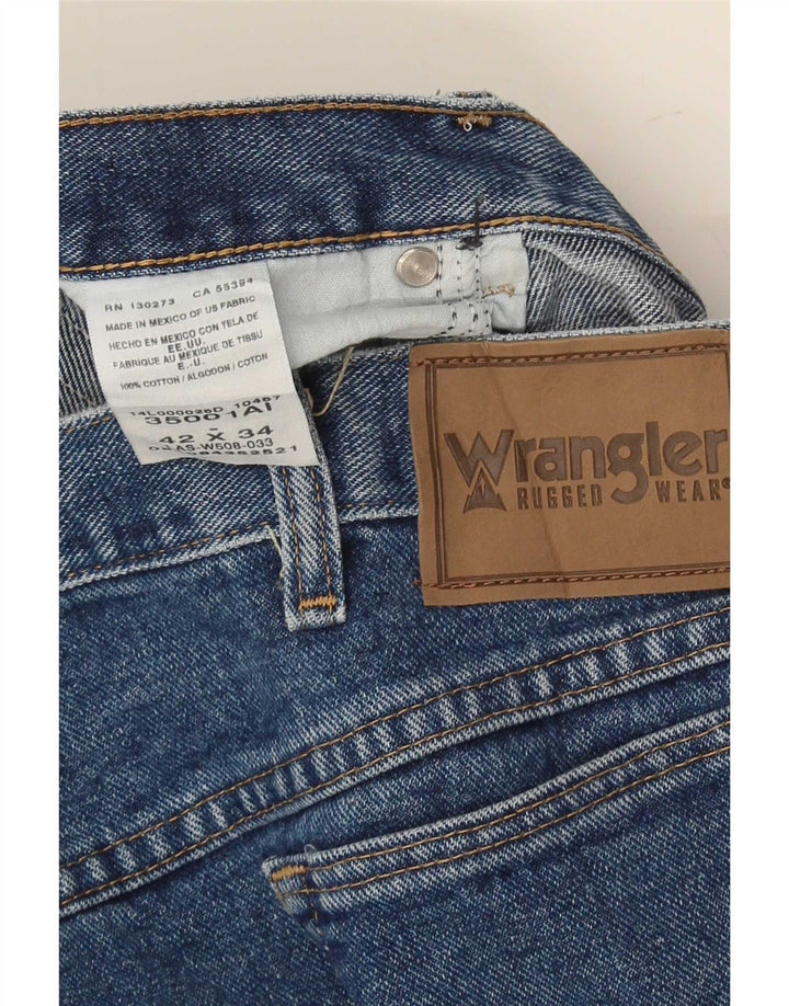 Мужские прямые джинсы Wrangler W42 W34, синий хлопок