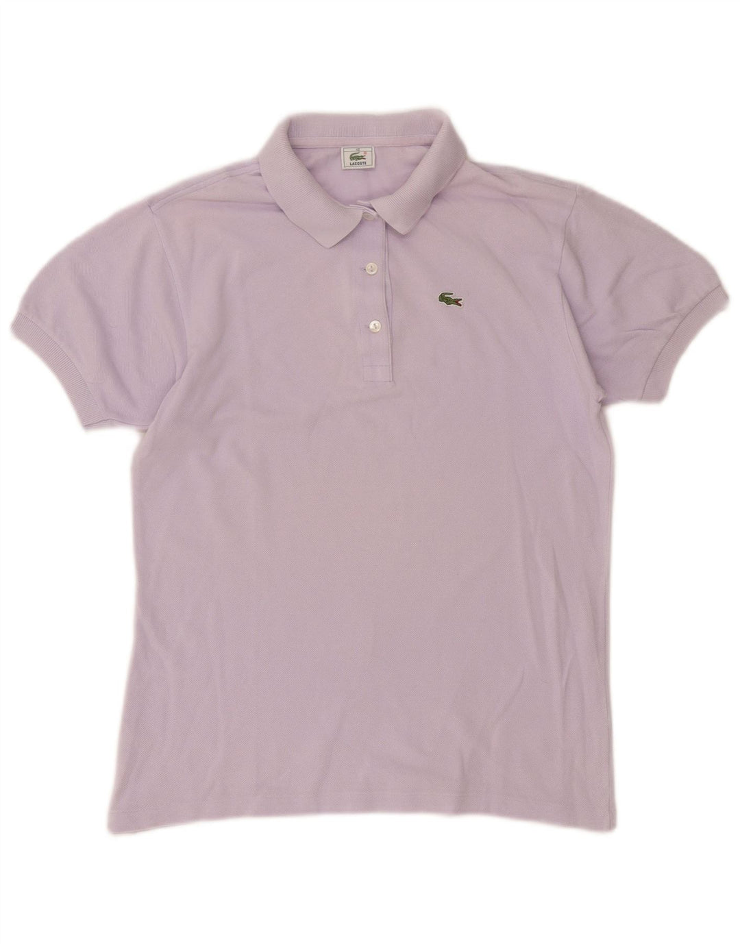 Женская рубашка-поло Lacoste, размер 40, средний фиолетовый хлопок, размер 40