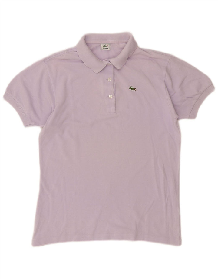Женская рубашка-поло Lacoste, размер 40, средний фиолетовый хлопок, размер 40