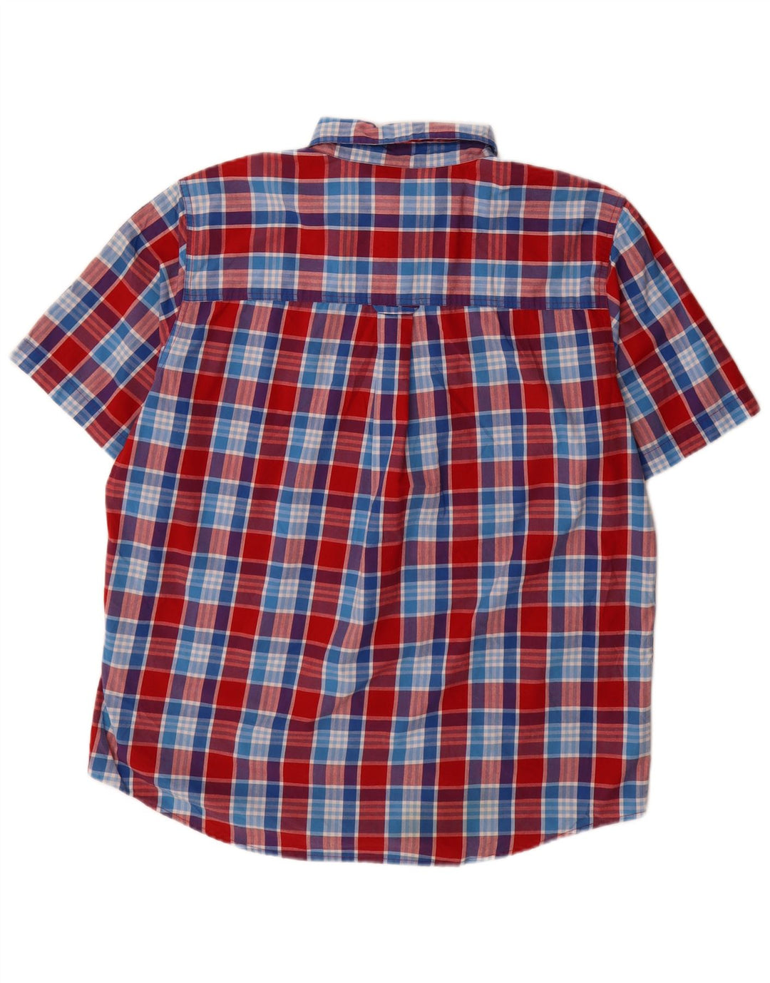 Мужская рубашка Chaps с коротким рукавом, большая красная клетка, хлопковая