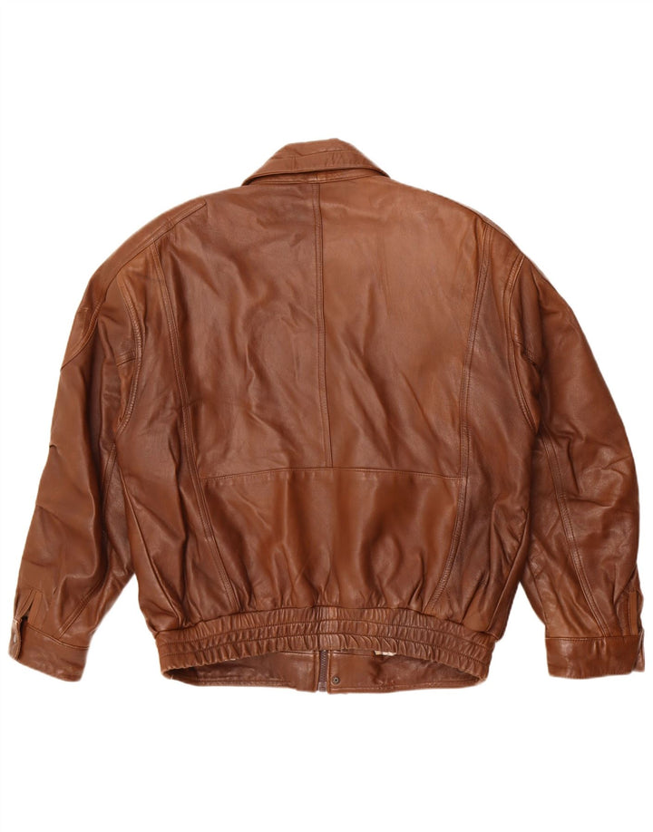 Мужская кожаная куртка Kartel UK 40, большая коричневая кожа