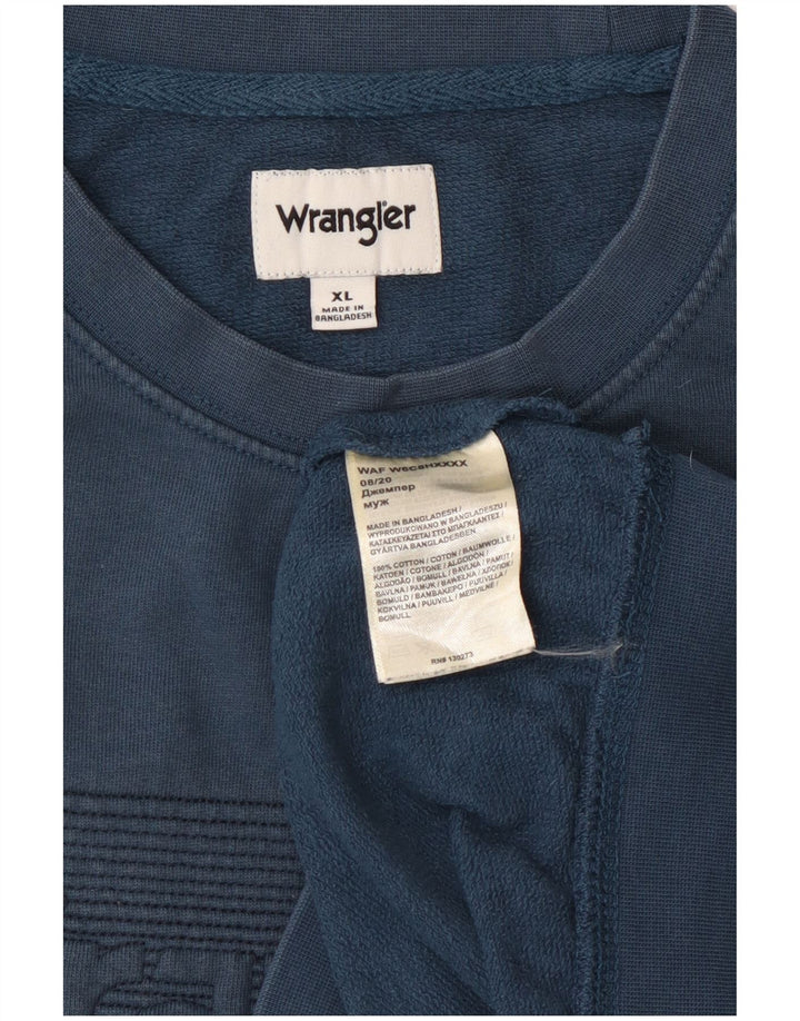 WRANGLER Мужской свитшот с рисунком XL, синий хлопок