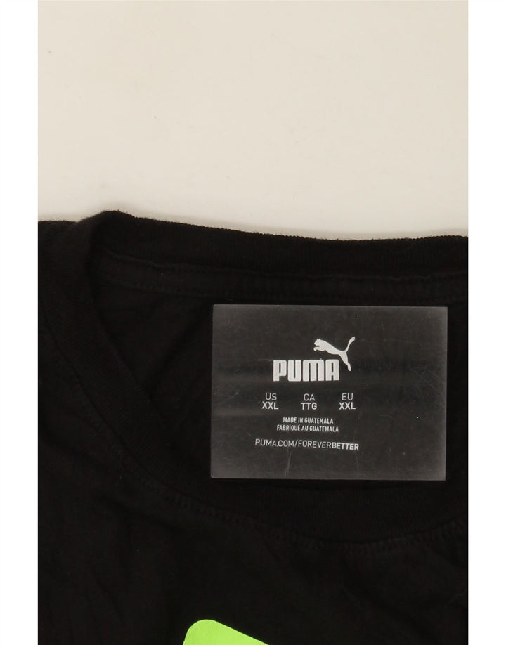 Мужская футболка с рисунком Puma 2XL, черная