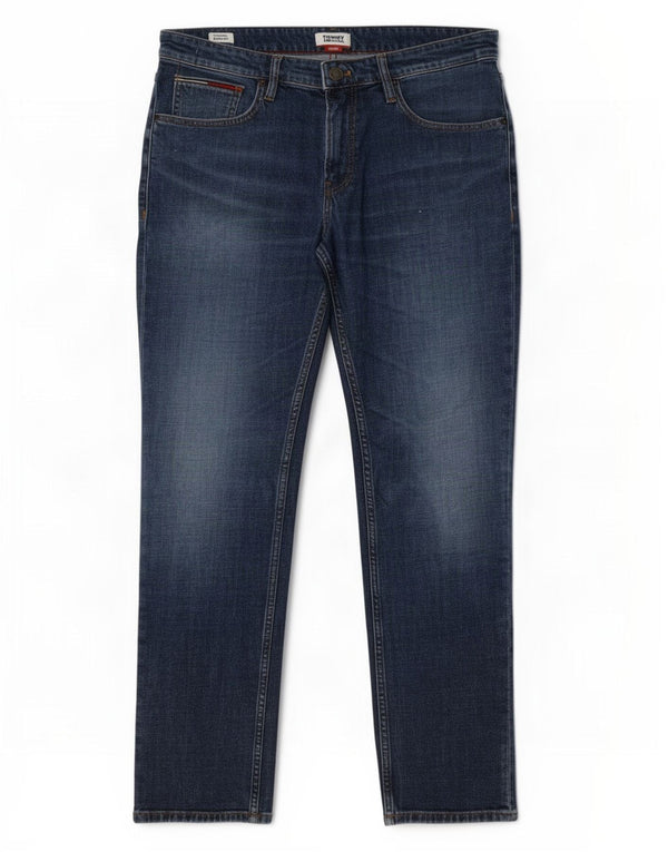 Мужские прямые джинсы Tommy Hilfiger W34 L32 синие, хлопок