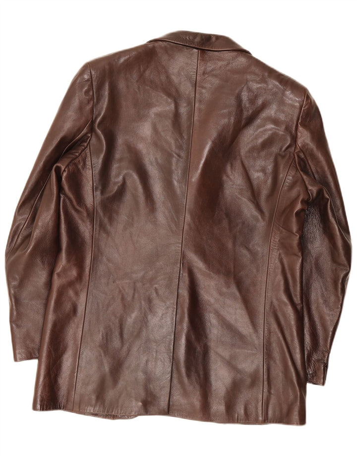 Cortefiel Мужская кожаная куртка IT 56 3XL Коричневый