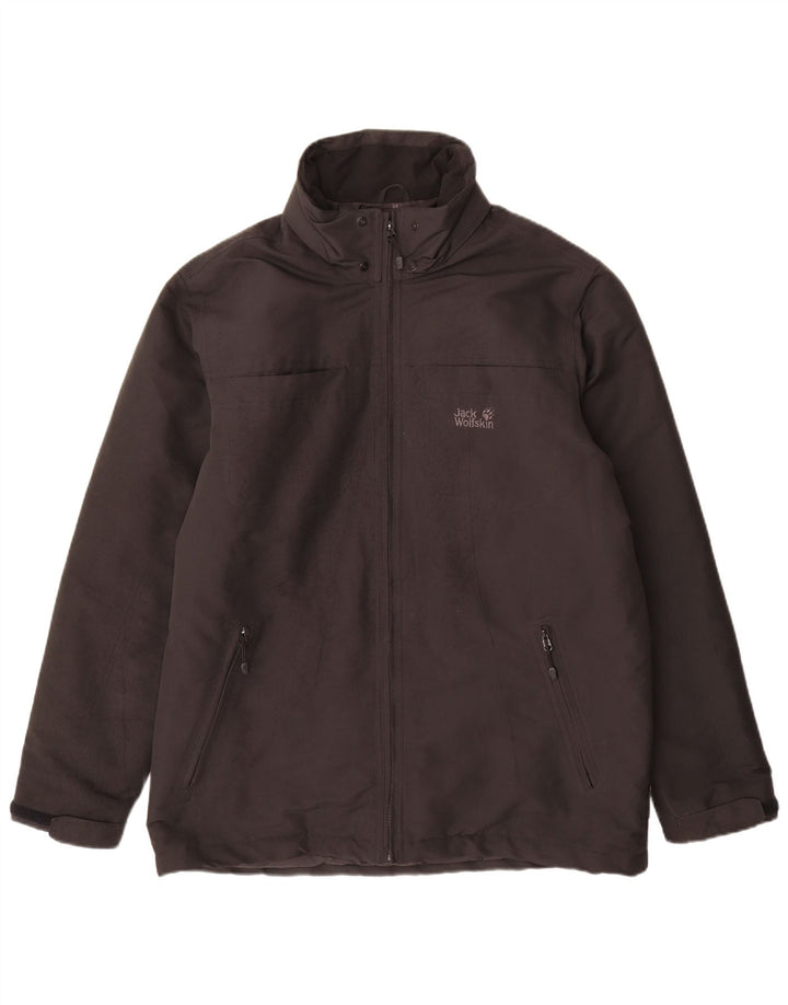 Мужская стеганая куртка Jack Wolfskin UK 40/42, большой черный полиэстер