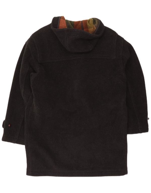 Мужской дафлкот с капюшоном Brooksfield IT 48 Medium Black Herringbone