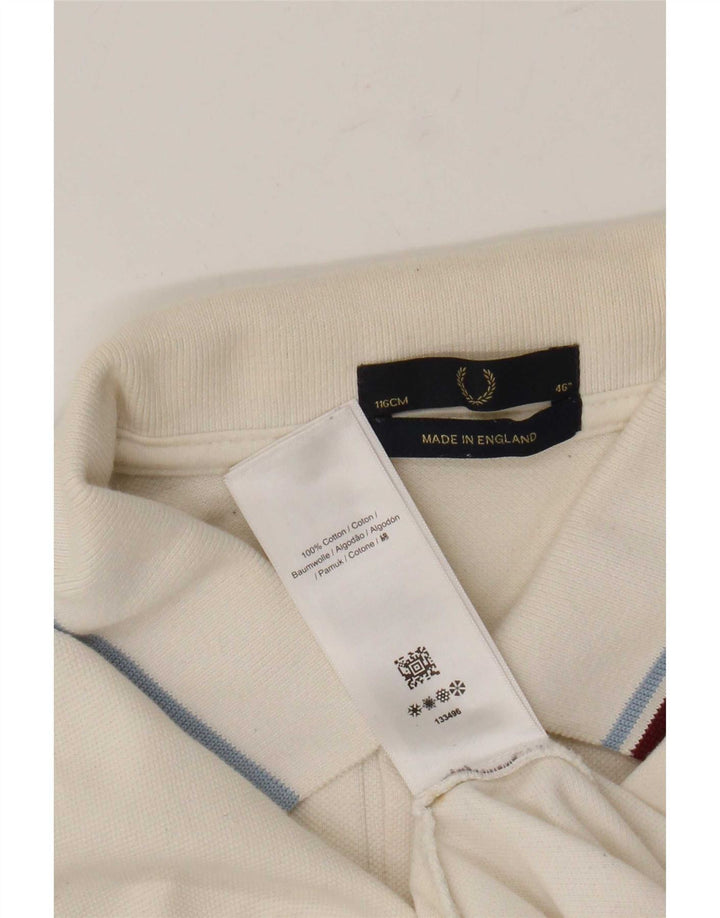 Мужская рубашка-поло Fred Perry, большой белый хлопок