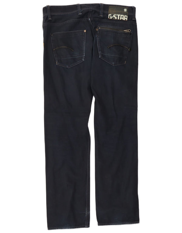 Мужские джинсы G-Star Attacc Low Straight W34 L32 Темно-синие, хлопок