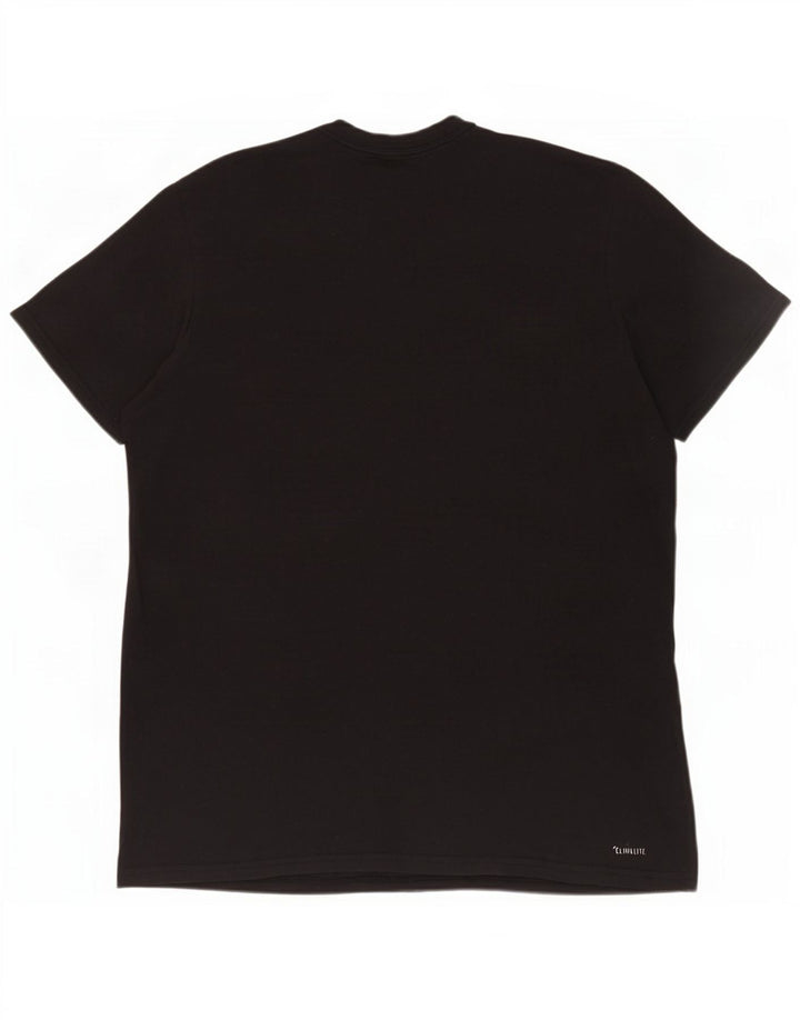 Мужская футболка Adidas Climalite с рисунком Top XL, черный полиэстер
