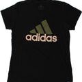ADIDAS Womens Graphic T-Shirt Top UK 14 Medium Black Vintage Adidas and Second-Hand Adidas from Messina Hembry 