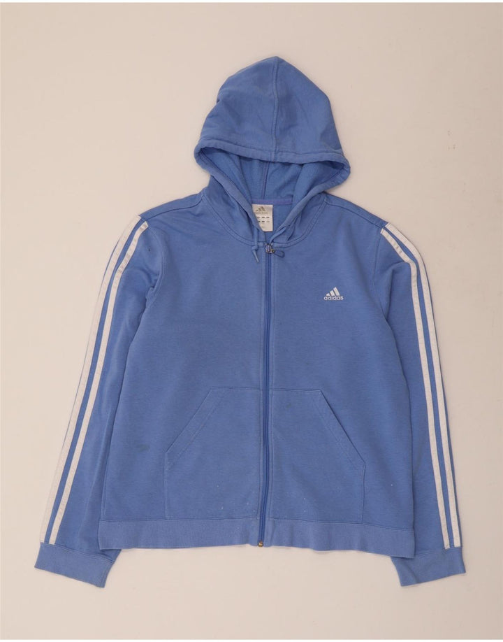 Женский джемпер с капюшоном ADIDAS UK 18 XL, синий хлопок