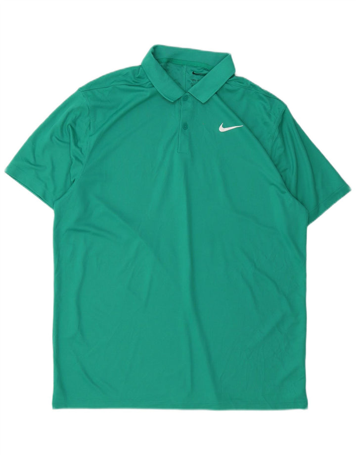 Мужская рубашка-поло NIKE Dri Fit, большой зеленый полиэстер