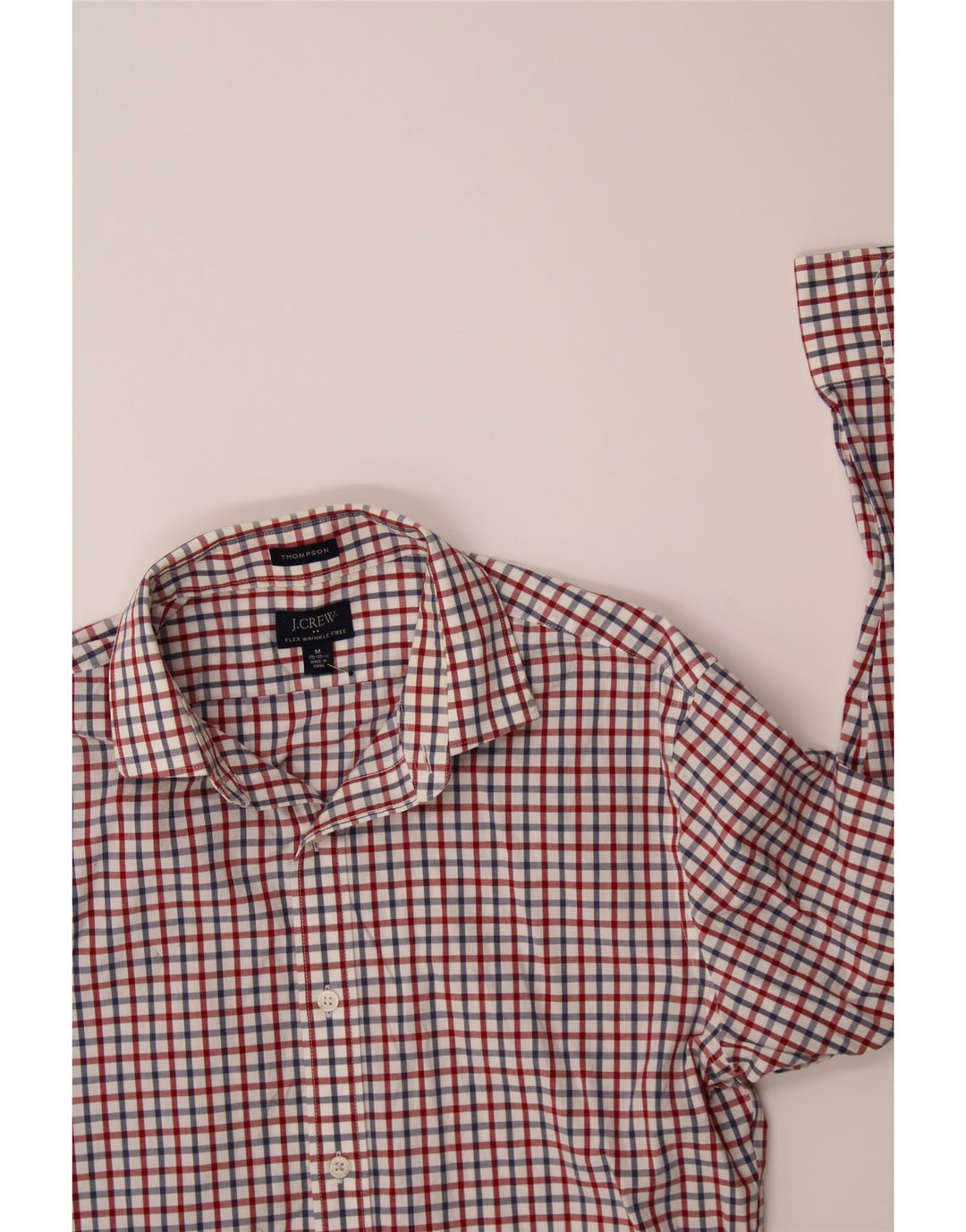 J. CREW Mens Thompson Shirt Size 15 15 1/2 Medium Red Check Cotton Vintage J. Crew and Second-Hand J. Crew from Messina Hembry 