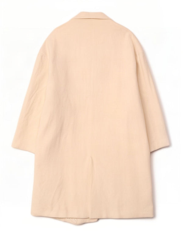 Женское двубортное пальто Zara UK 18 XL, белый хлопок с узором «в ёлочку»