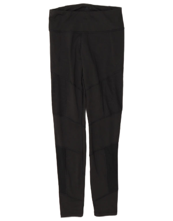 Женские леггинсы Reebok UK 8/10, маленькие, черные, полиэстер