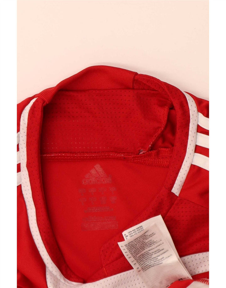 Мужская футболка Adidas Top Large Red из полиэстера с цветными блоками