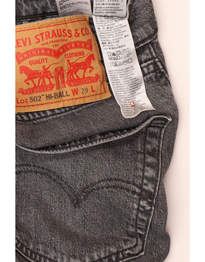 Мужские джинсы LEVI'S 502 Hi-Ball Tapered W29 L30 Серые хлопковые