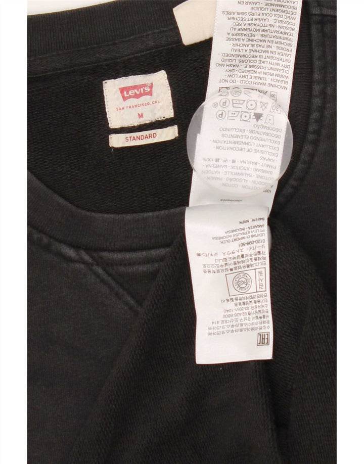 Мужской джемпер стандартного кроя Levi's, хлопковый джемпер среднего размера, черный