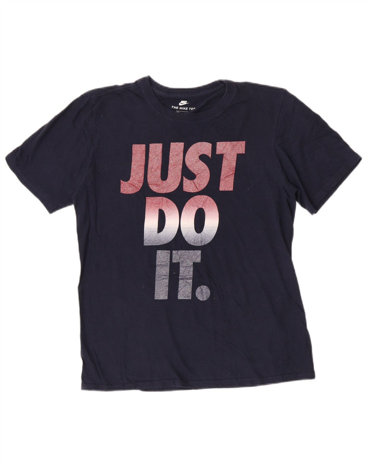 Мужская футболка с графическим вырезом Nike Athletic Cut, средний темно-синий
