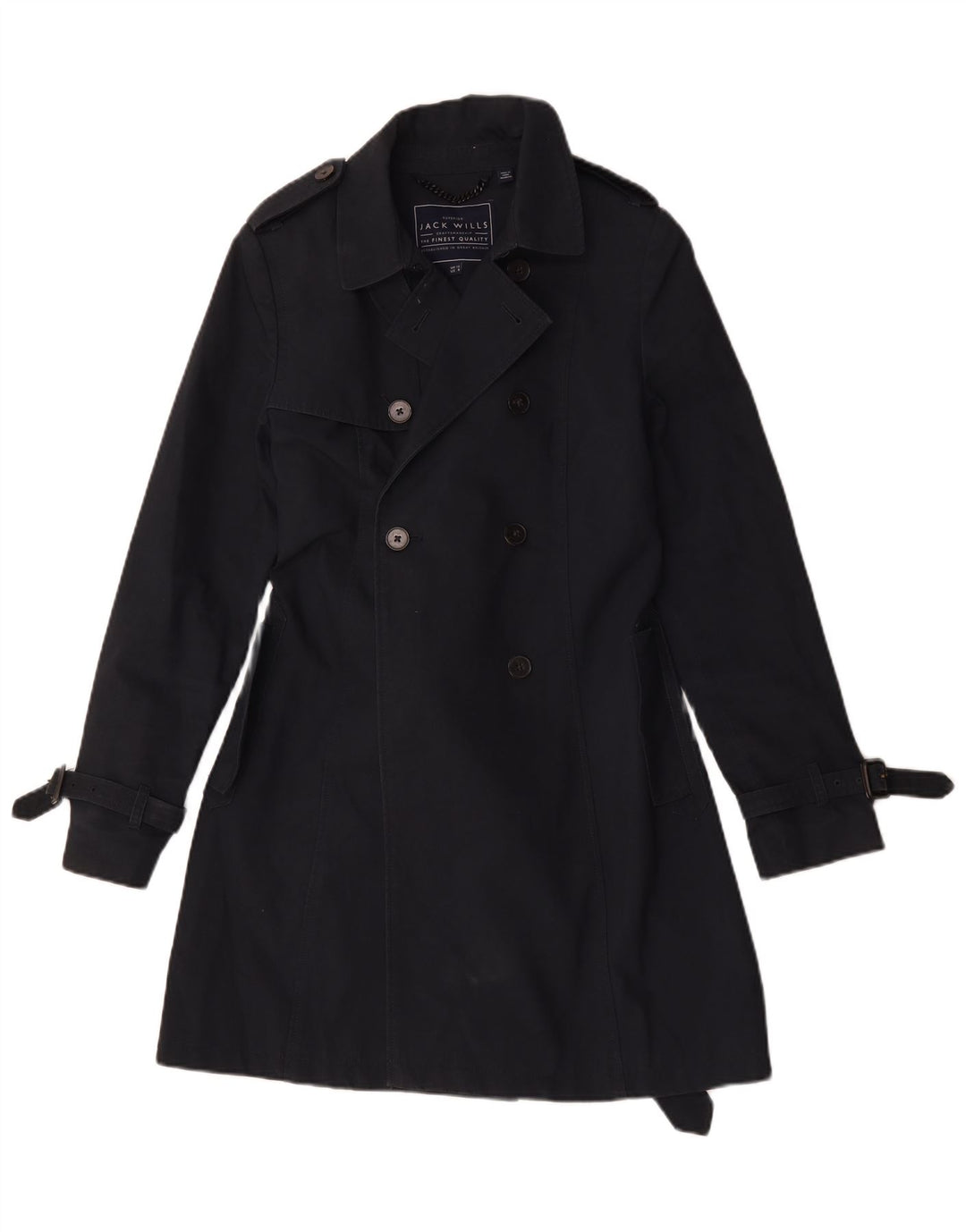 Женский тренч Jack Wills UK 12, средний темно-синий, хлопок