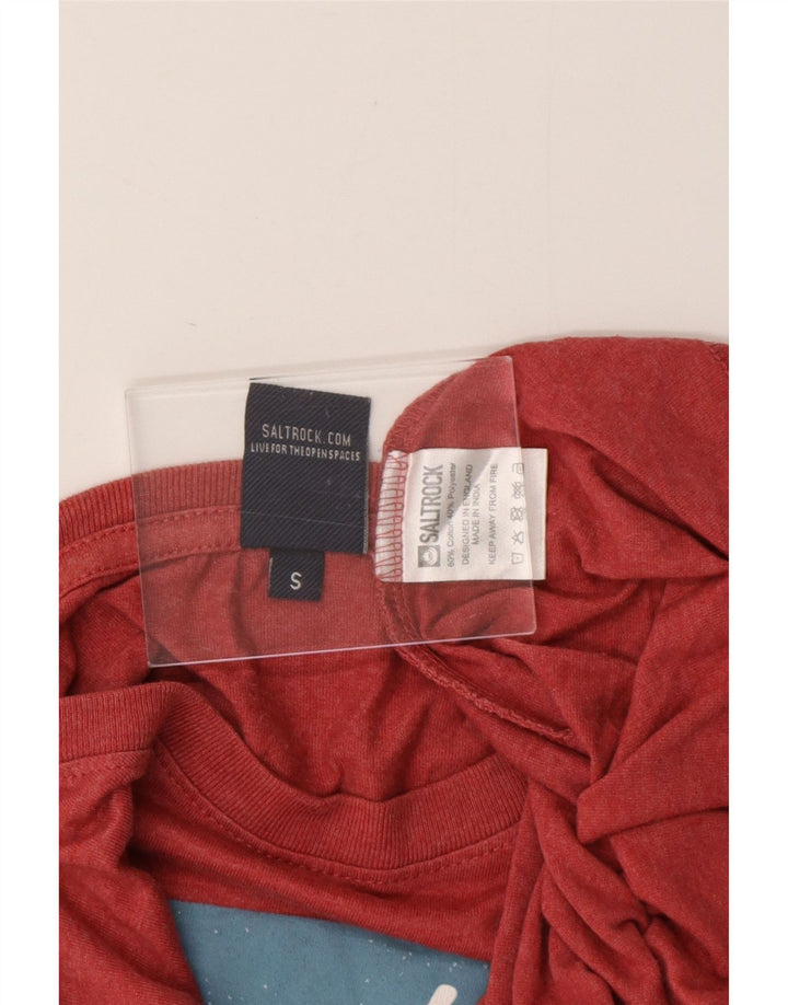 SALTROCK Мужская футболка с рисунком, маленький красный хлопок