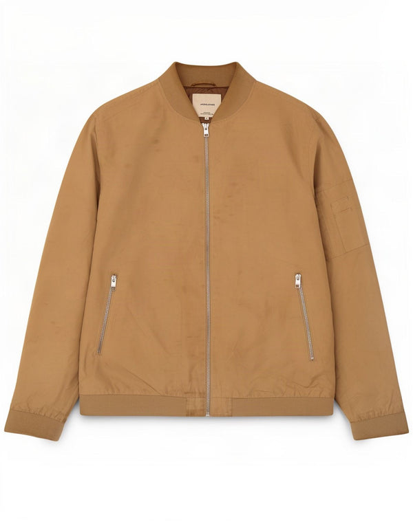 Мужская куртка-бомбер Jack & Jones UK 42 XL бежевый полиэстер