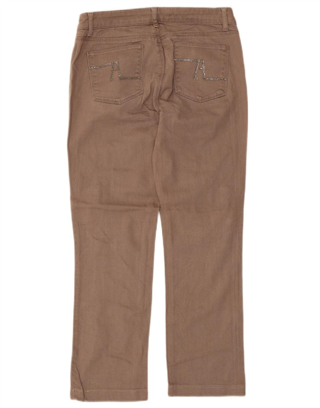 Женские прямые джинсы ZARA EU 38, маленькие W28 L26, коричневые, хлопок