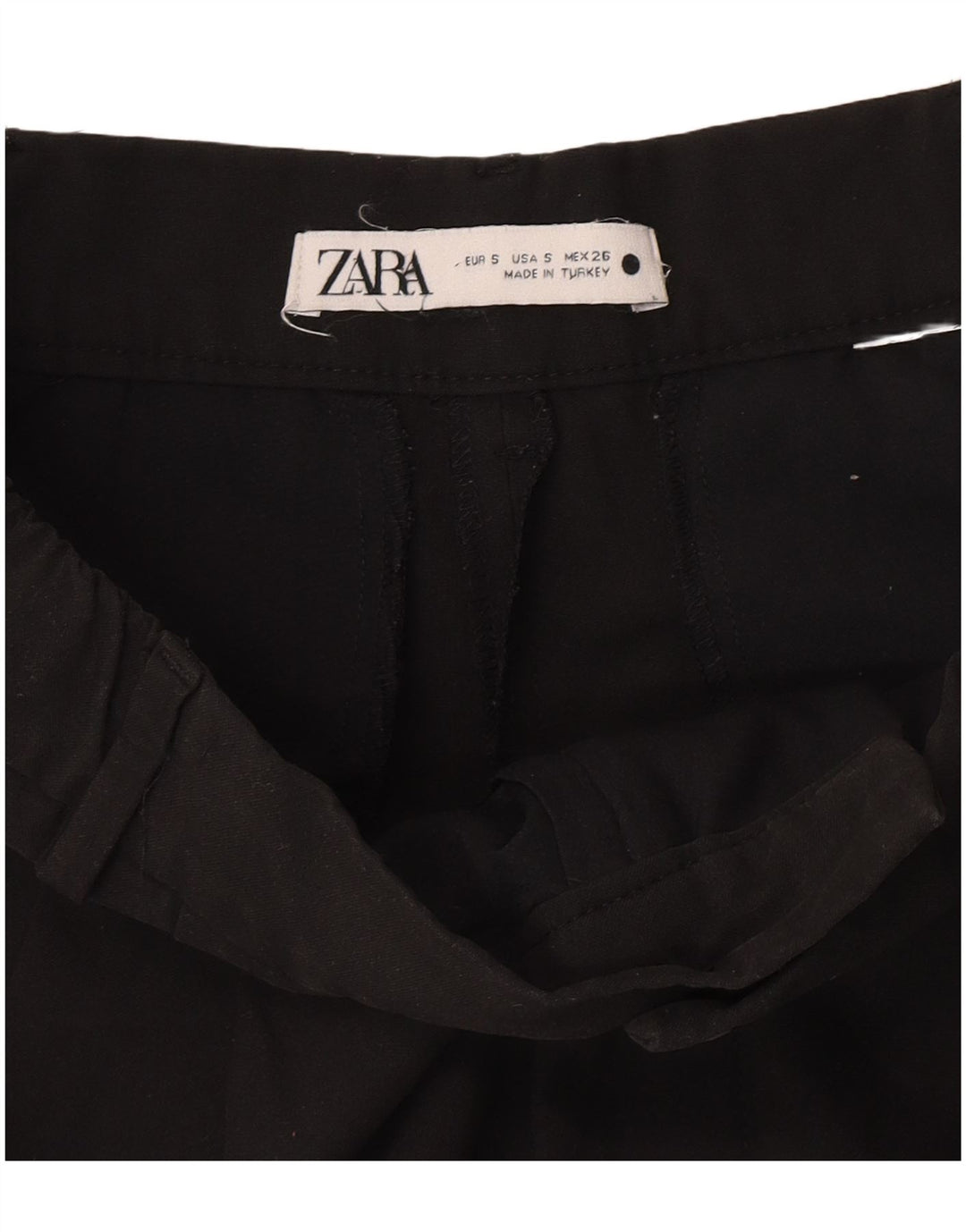Женские укороченные брюки ZARA, маленькие W26 L25, черные