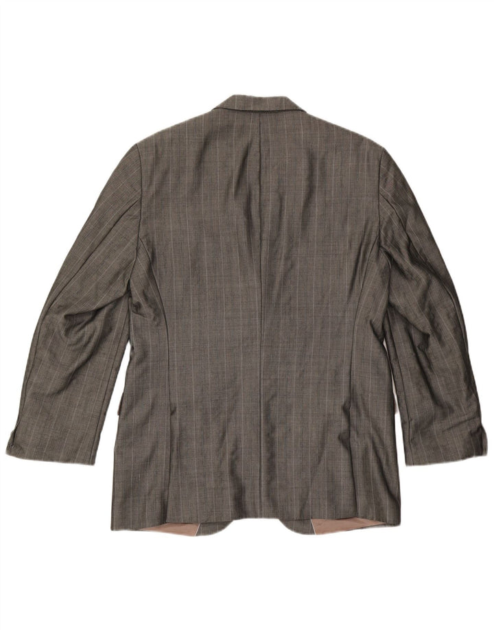 Мужской пиджак Hugo Boss на 2 пуговицах EU 48, средний серый в тонкую полоску, вискоза