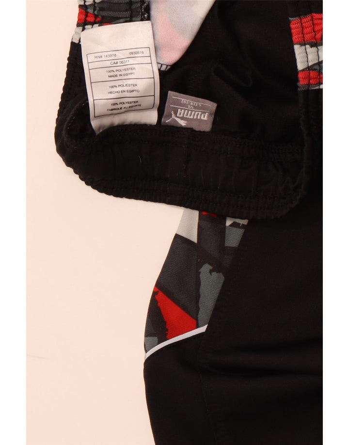 Спортивный костюм PUMA для мальчиков, брюки для бега, 14–15 лет, большой черный с геометрическим рисунком