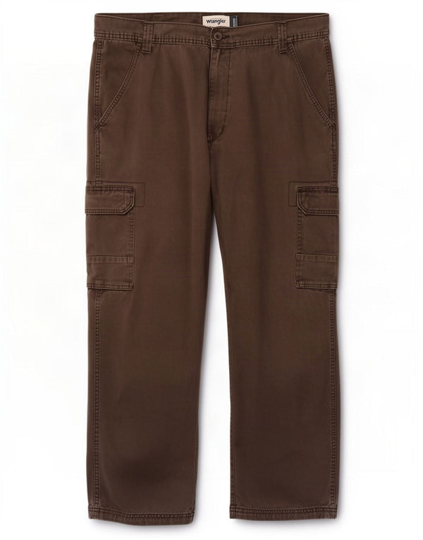 Мужские прямые брюки-карго Wrangler W38 L29, коричневые, хлопковые