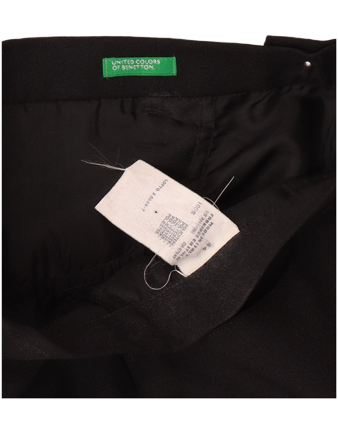 BENETTON Женская макси-юбка с высокой талией IT 44 Medium W25 Черный полиэстер