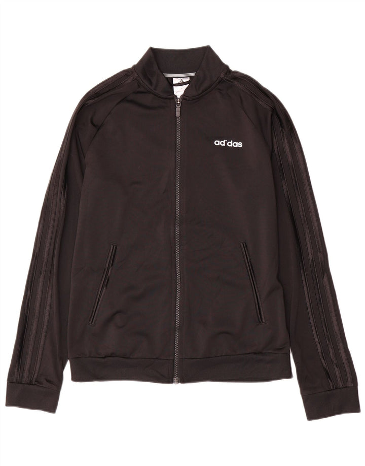 Женская спортивная куртка Adidas UK 8/10, маленький черный полиэстер