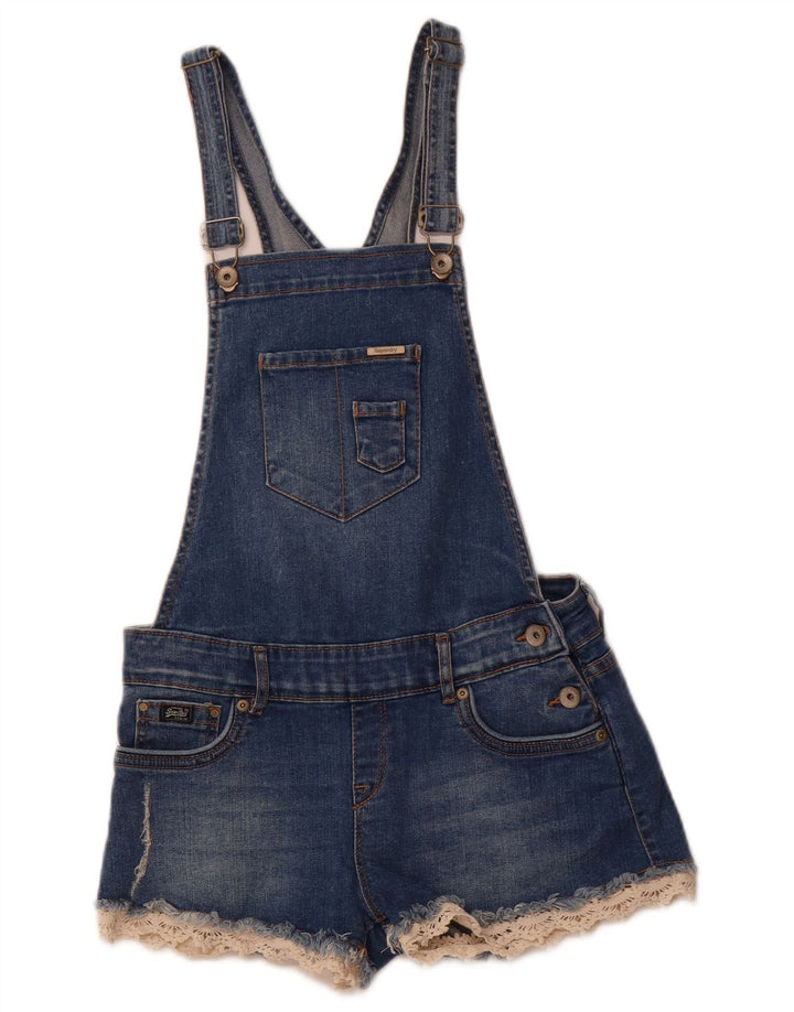 Женские джинсовые комбинезоны SUPERDRY, Великобритания, 8, маленькие, W28, синие, хлопок