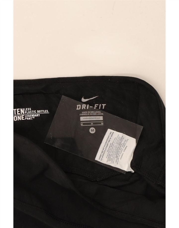 NIKE Womens Dri Fit Capri Leggings UK 12 Medium  Black Polyester Vintage Nike and Second-Hand Nike from Messina Hembry 