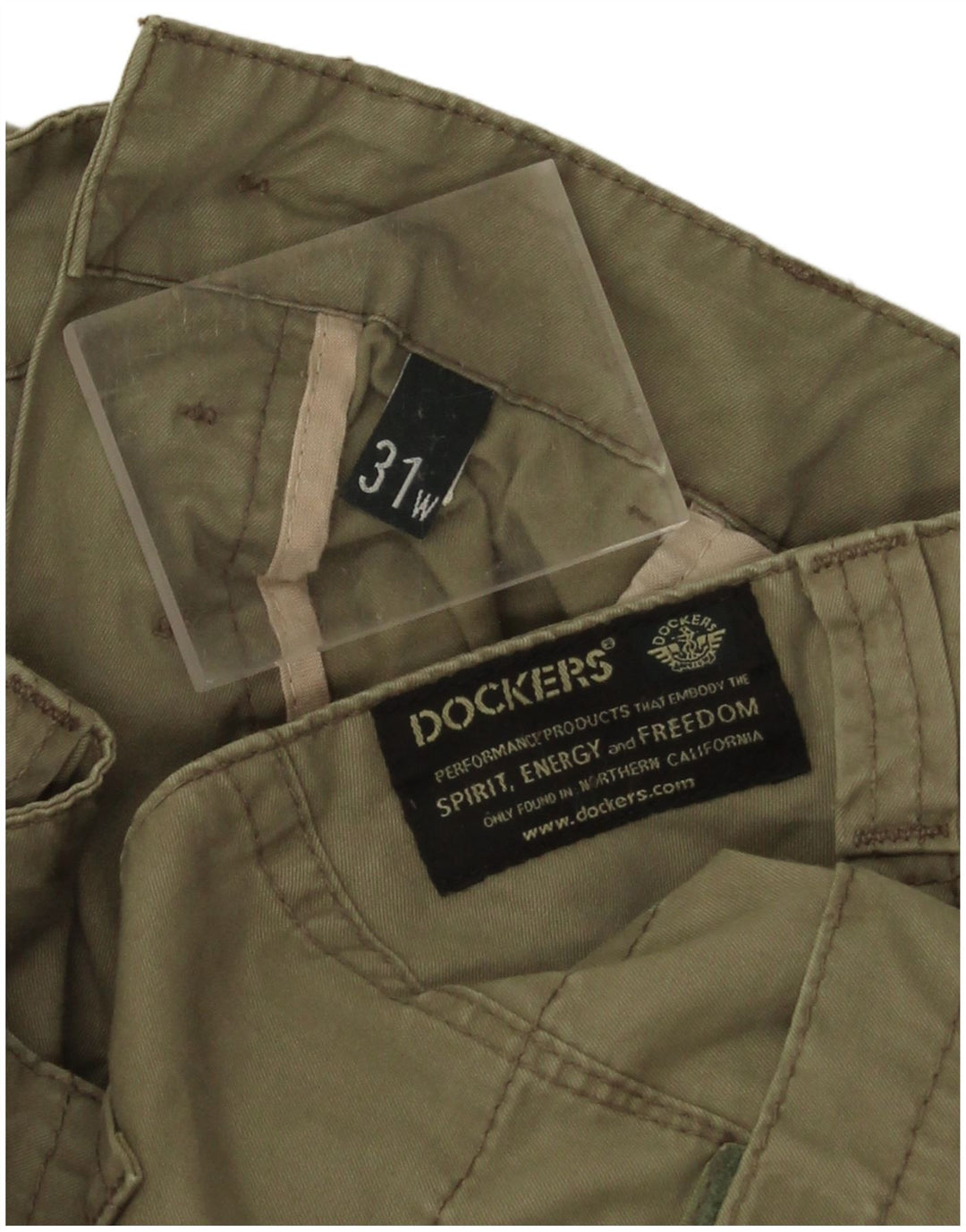 Женские шорты карго Dockers W31, хлопок среднего цвета хаки