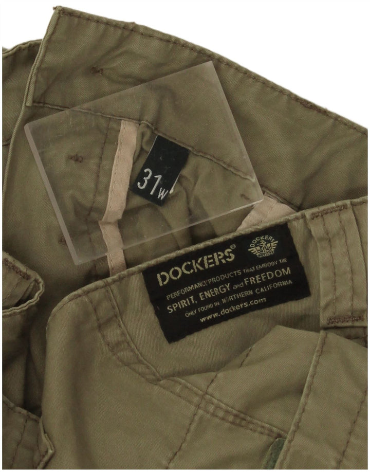 Женские шорты карго Dockers W31, хлопок среднего цвета хаки