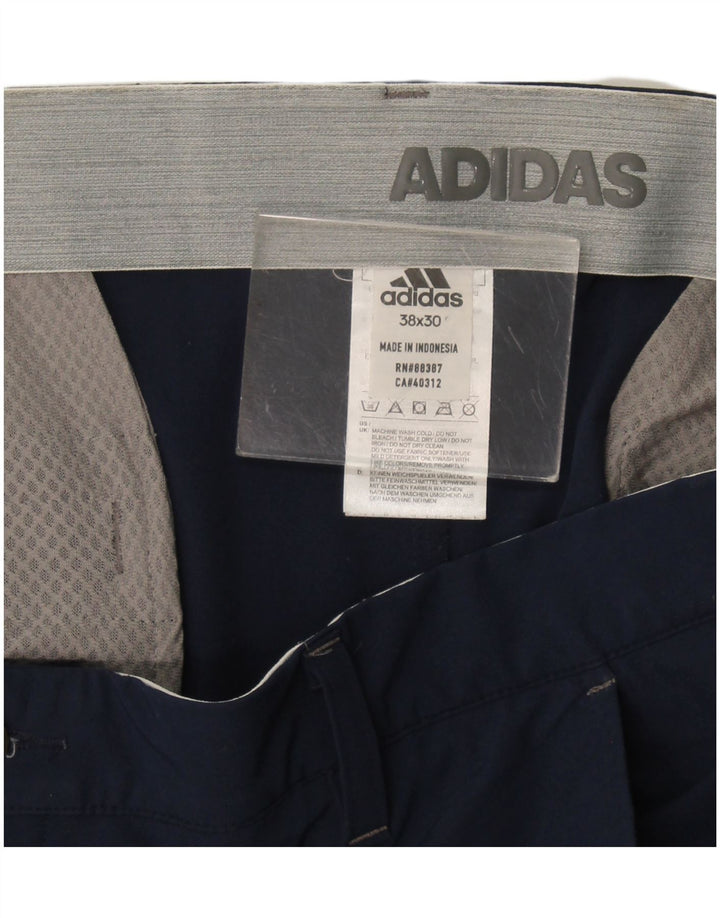 Мужские брюки-чиносы Adidas W38 L30 темно-синие из полиэстера