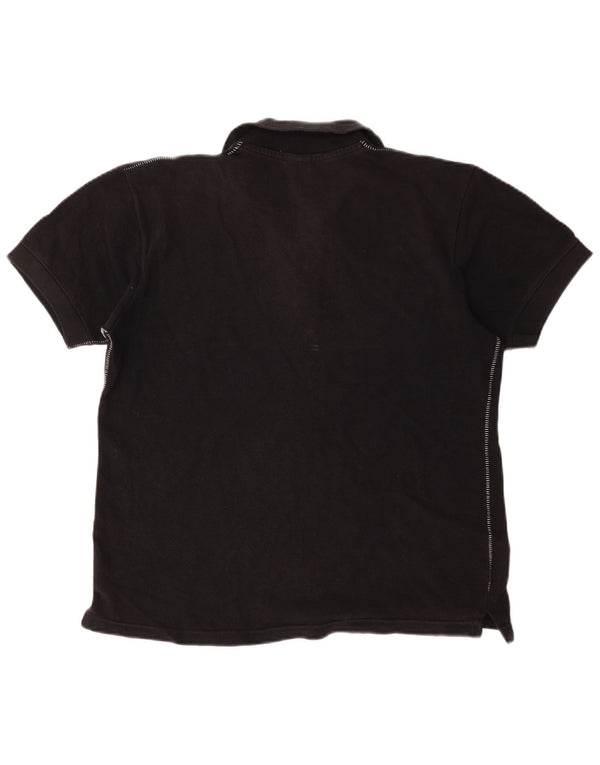 Женская рубашка-поло Nike UK 10/12, средний черный хлопок, черный цвет