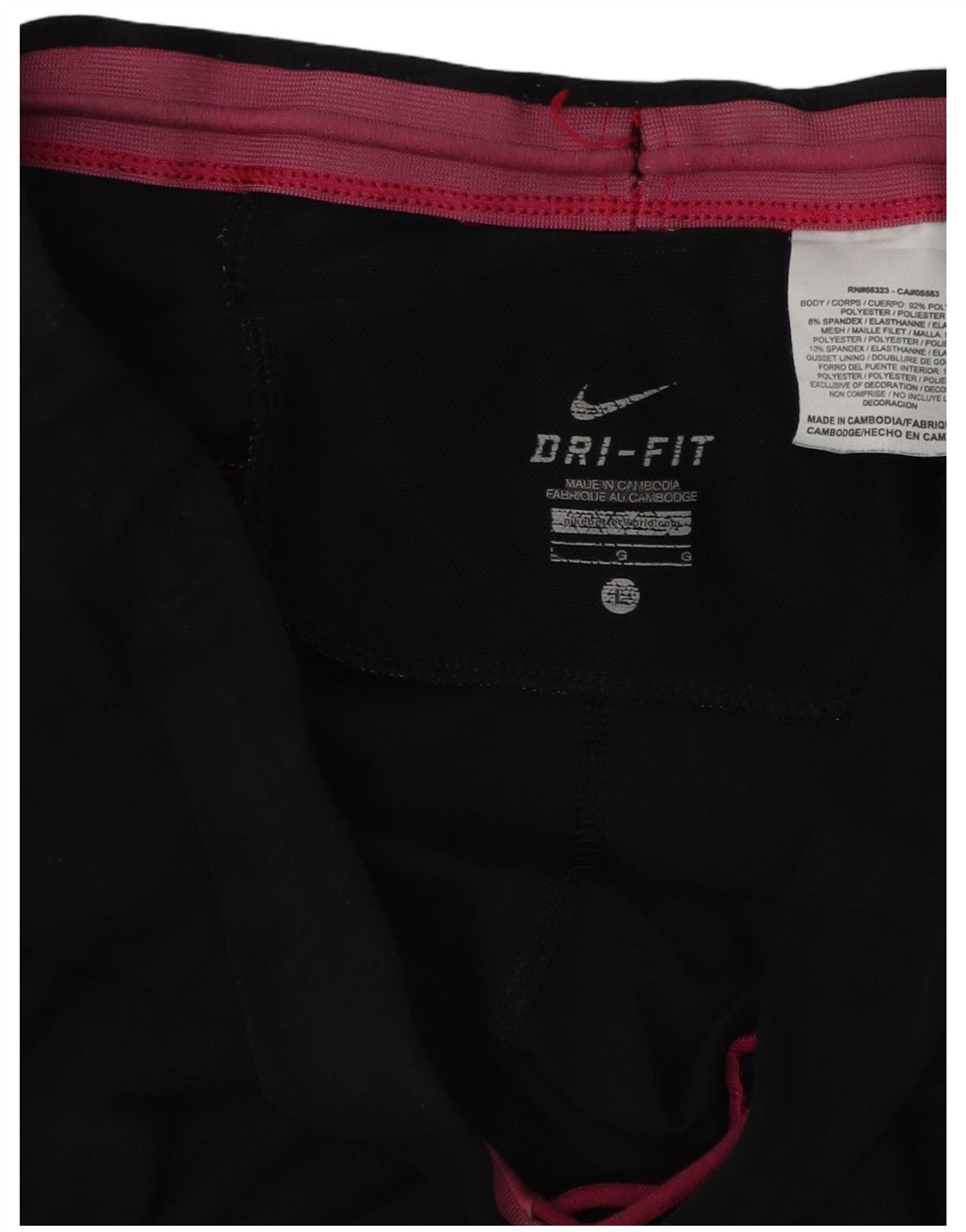 Женские спортивные брюки-капри NIKE Dri Fit UK 16, большие черные цветные блоки