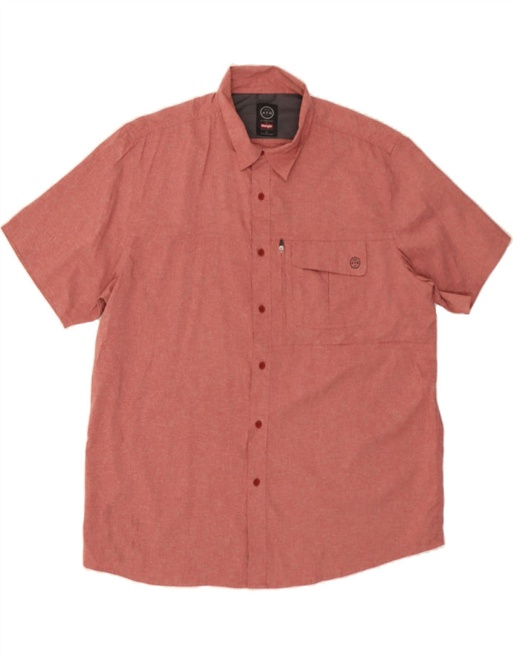 WRANGLER Mens Regular Fit Short Sleeve Shirt XL Red Polyester Vintage Wrangler and Second-Hand Wrangler from Messina Hembry 